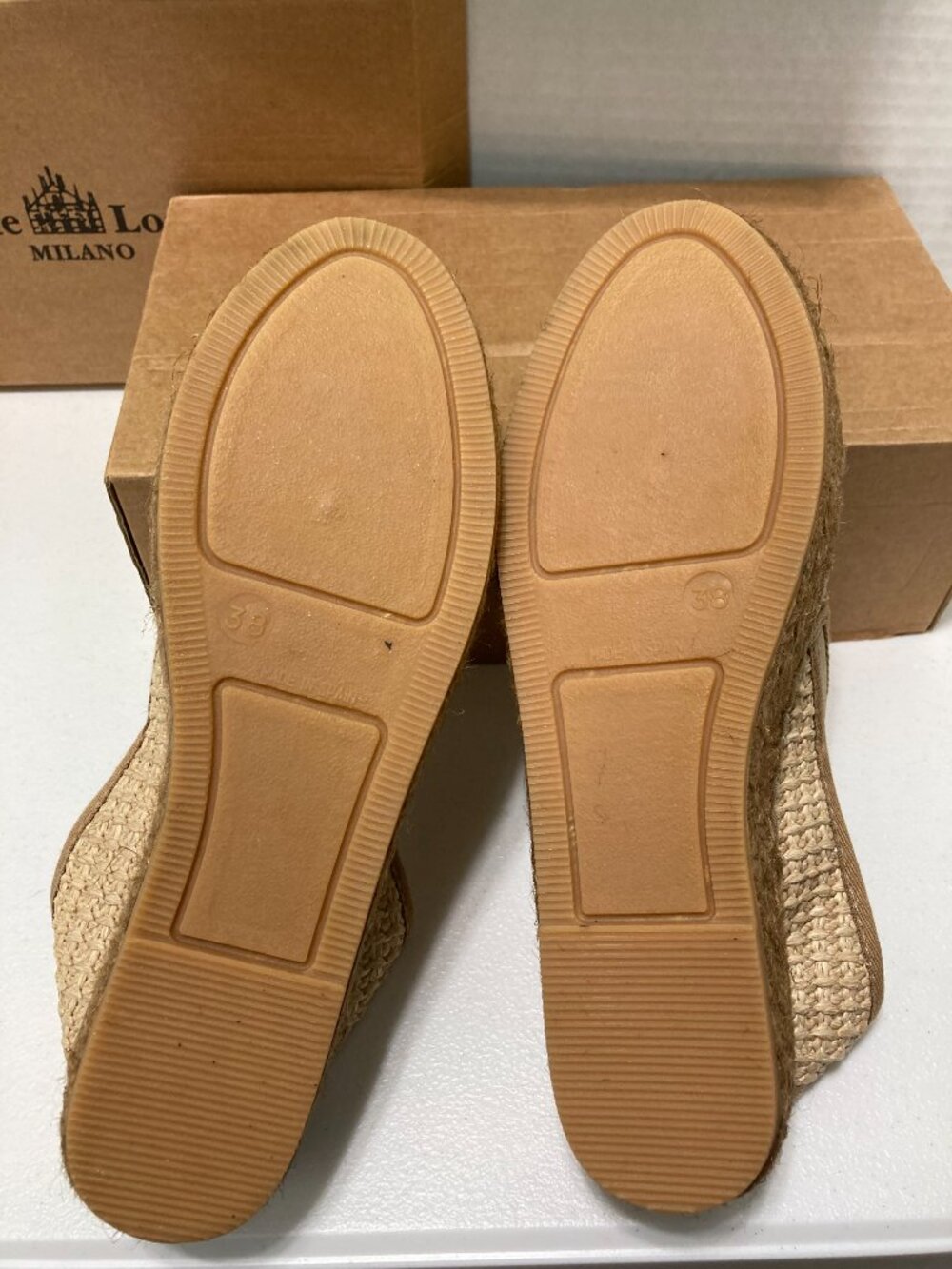 NWBox Michele Lopriore Milano Vanessa Spadrille Shoes Platform Raffia Luxury 38 - Picture 8 of 16
